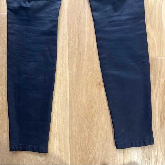 Mossimo Dutti Skinny Fit Leather Like Jeans Dark Blue Navy Size 6 - Picture 6 of 11